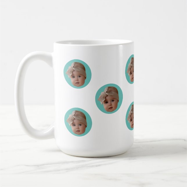 Mug Funny Face Baby Pet Fête de la mère Enfant Image C (Gauche)