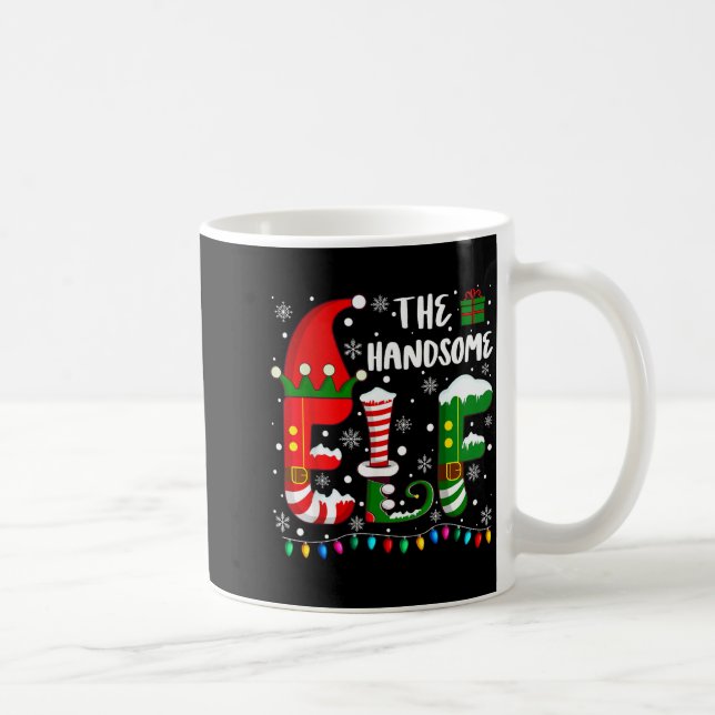Mug Funny Family Matching Pajamas Handsome Elf Christm (Droite)