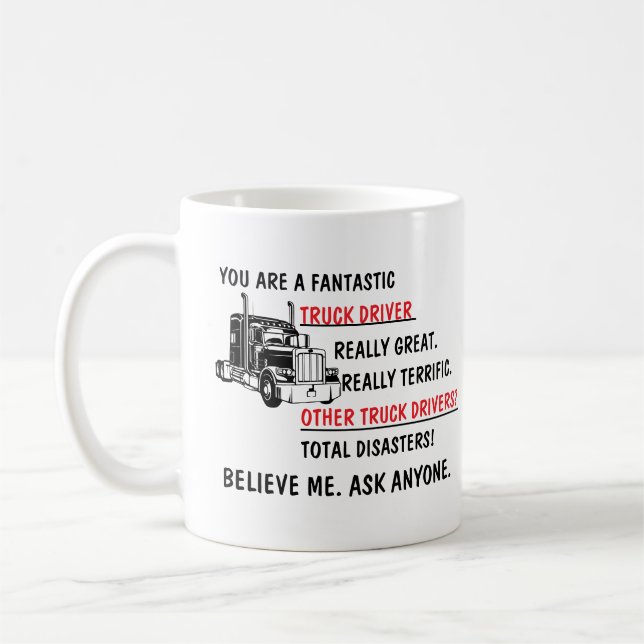 Mug Funny Fantastic Trucker Truck Driver (Gauche)