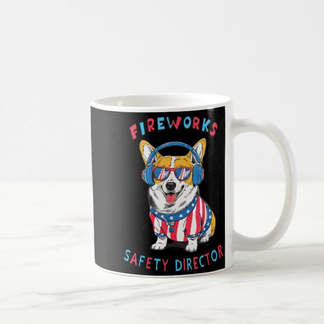 Mug Funny Fireworks Safety Director Dog Technician Exp (Droite)