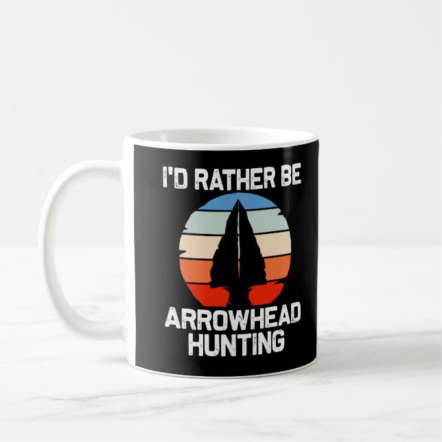 Mug Funny Flint Arrowhead Pierres Collecte (Gauche)