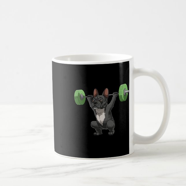 Mug Funny French Bulldog Weightlifting And Bodybuildin (Droite)