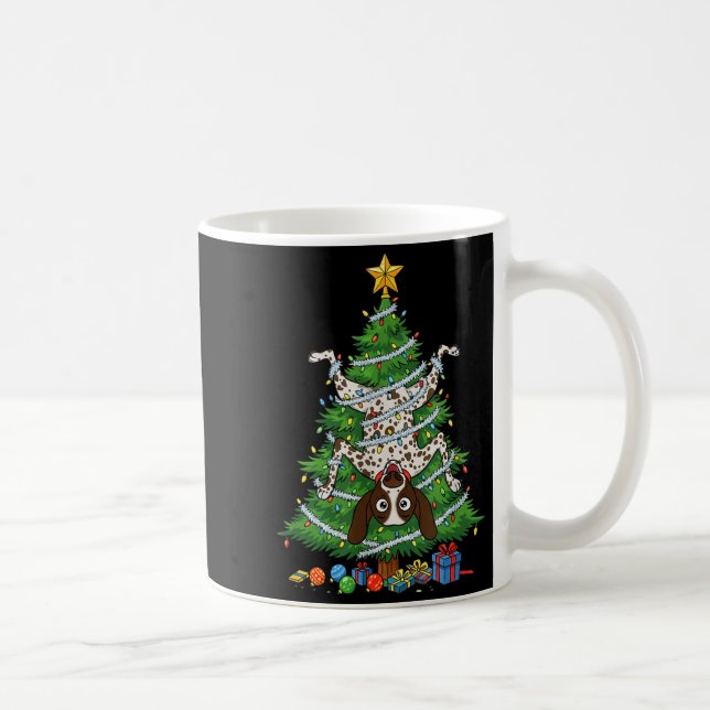 Mug Funny German Shorthaired Inter Dog Christmas Tree  (Droite)