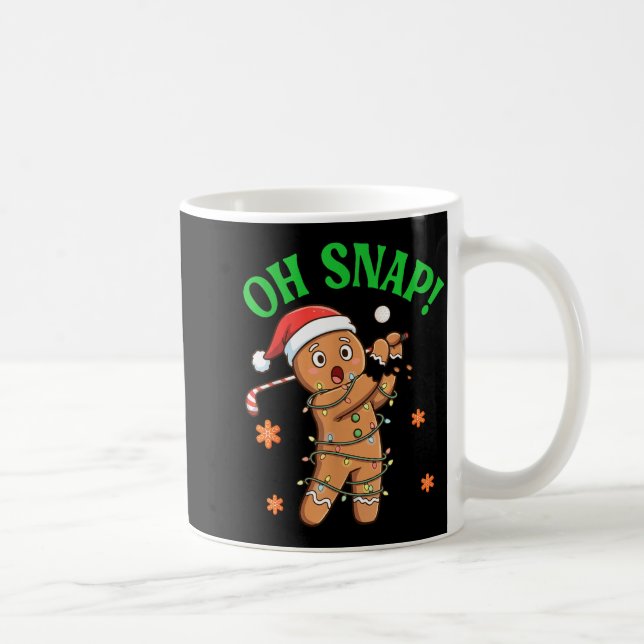 Mug Funny Gingerbread Golf Christmas Cookie Oh Snap Sa (Droite)