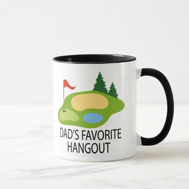 Mug Funny Golf Golf Golf Golf Course Cadeau papa's Han (Droite)