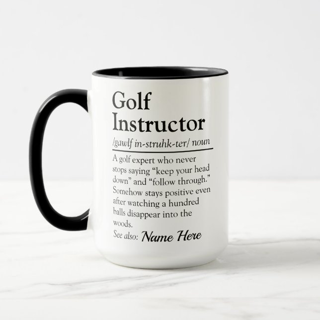 Mug Funny Golf Instructor Definition Personalized Gift (Gauche)