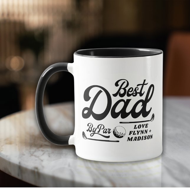 Mug Funny Golfer meilleur papa par par photo | FÊTE DE (Créateur téléchargé)