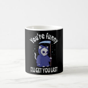 Mug Funny Grim Reaper Cat Halloween Costume