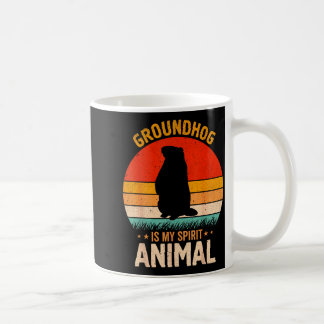 Mug Funny Groundhog Is My Spirit Animal 
