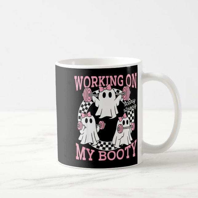 Mug Funny Halloween Workout Gym Working On My Booty De (Droite)