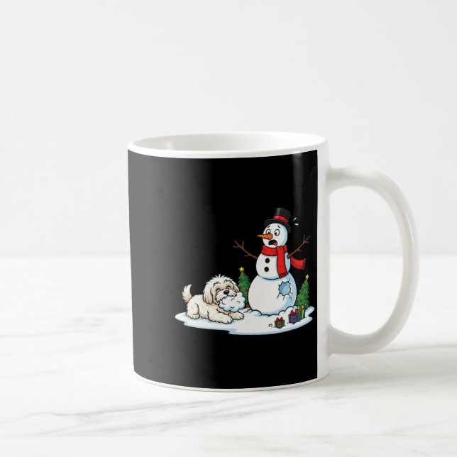 Mug Funny Havanese Snowman Christmas Tree Xmas Womens  (Droite)