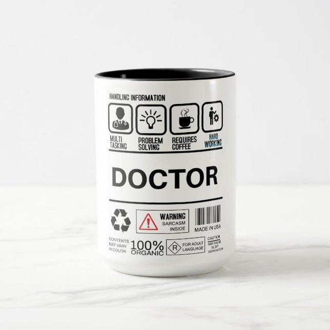 Mug Funny Homme Homme Doctor Handling Information (Centre)