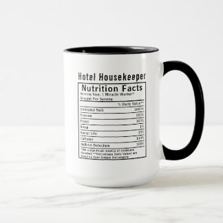 Mug Funny Hotel Housekeeper Nutrition Facts Worker