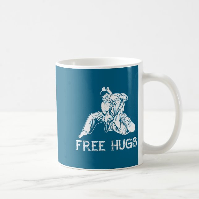 Mug Funny Hugs Brazilian Jiu Jitsu Mma Bjj  (Droite)