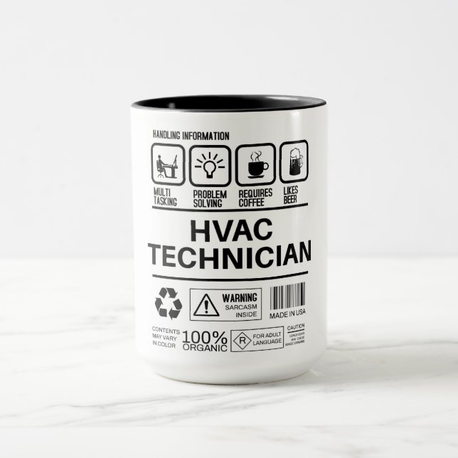 Mug Funny HVAC Technician Handling Information (Centre)