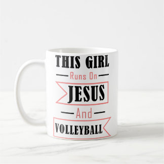 Mug Funny Jesus And Volleyball Christian Sports Quote 