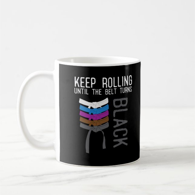 Mug Funny Jiu Jitsu Motivation de la ceinture noire (Gauche)