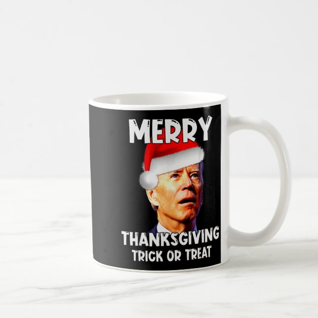 Mug Funny Joe Biden Santa Hat Merry Thanksgiving Chris (Droite)