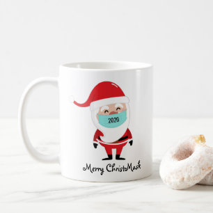 Mug Funny Joyeux Père Noël de Noël portant le masque 2