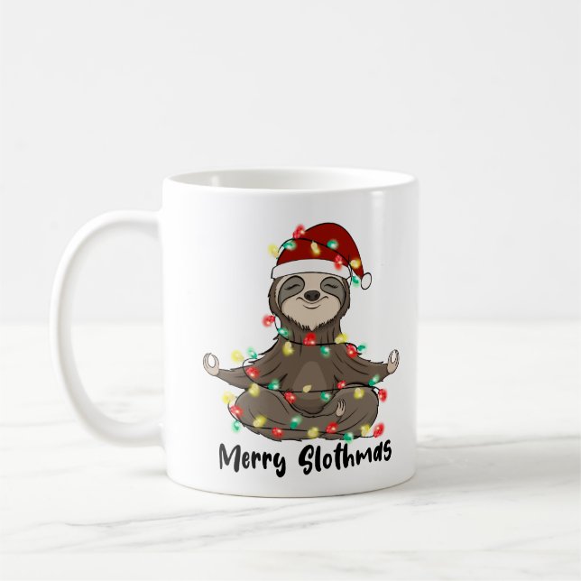 Mug Funny Joyeux Slothmas (Gauche)