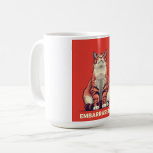 Mug Funny Judging Cat Embarrassing Retro Poster Art