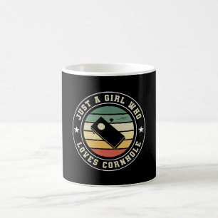 Mug Funny Just a Girl qui aime le cadeau Cornhole