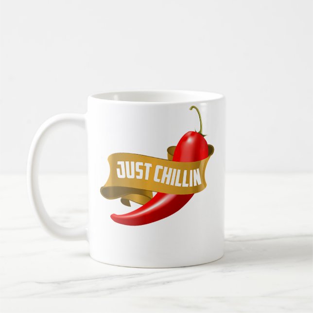 Mug Funny Just Chillin Chili Pepper For Spicy Food Lov (Gauche)