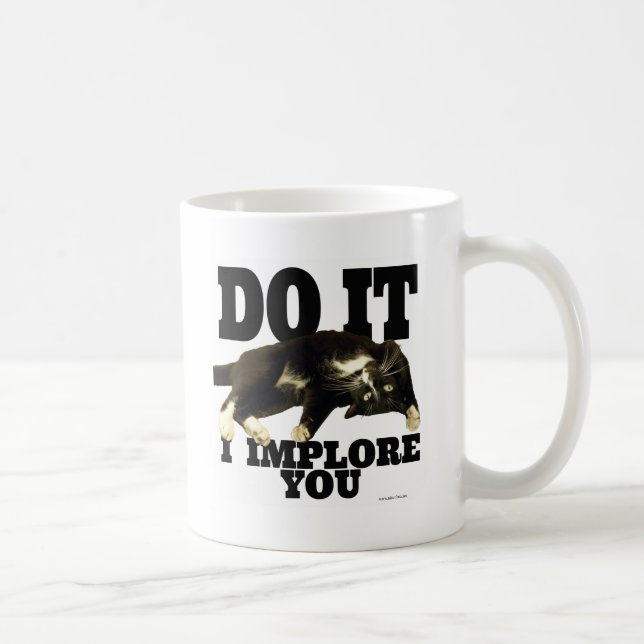 Mug Funny Kitty vous implore Humour photo (Droite)