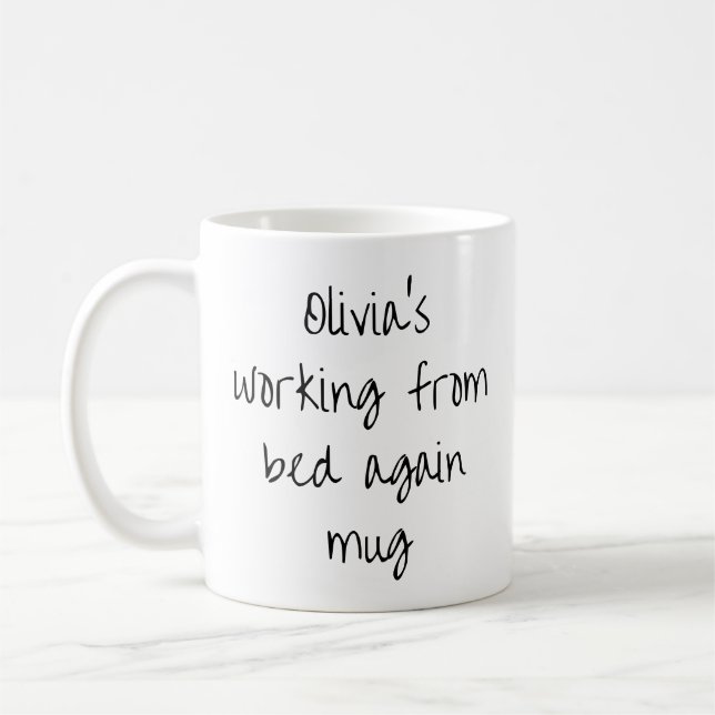 Mug Funny Lazy Homebody Work Home Personalized Name (Gauche)