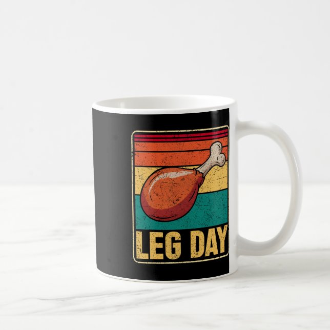 Mug Funny Leg Day Costume Turkey Day Pilgrim Thanksgiv (Droite)