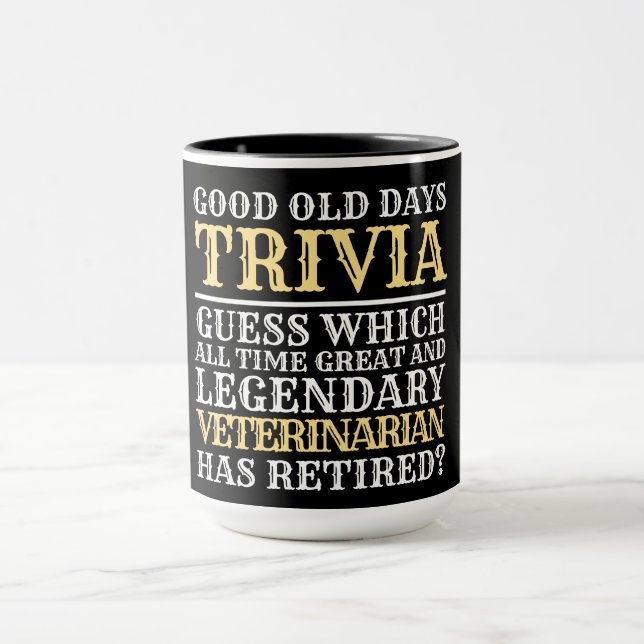 Mug Funny légendaire vétérinaire retraite T-shirt Mu (Centre)