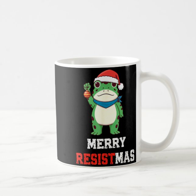Mug Funny Litical Frog Christmas Merry Resistmas 2025  (Droite)