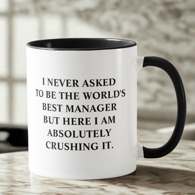 Mug Funny Manager Je n'ai jamais demandé d'être le mei (Créateur téléchargé)