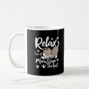 Mug Funny Massage Therapist Cadeau de chat