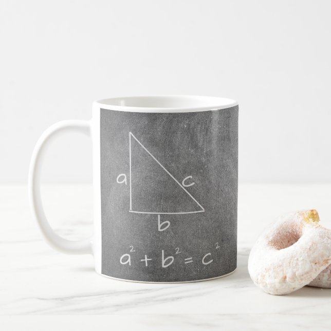Mug Funny Math Algebra Pythagore Theorem Geek (Avec donut)