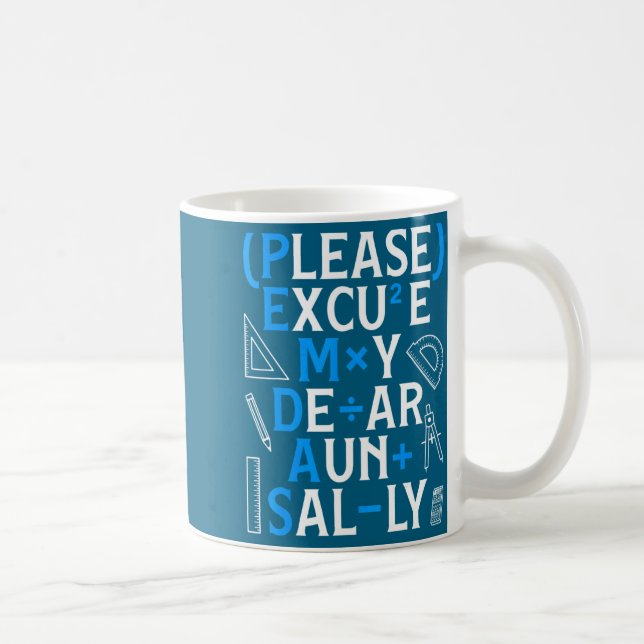Mug Funny Math Rules Pemdas Pun Teachers Math Day  (Droite)