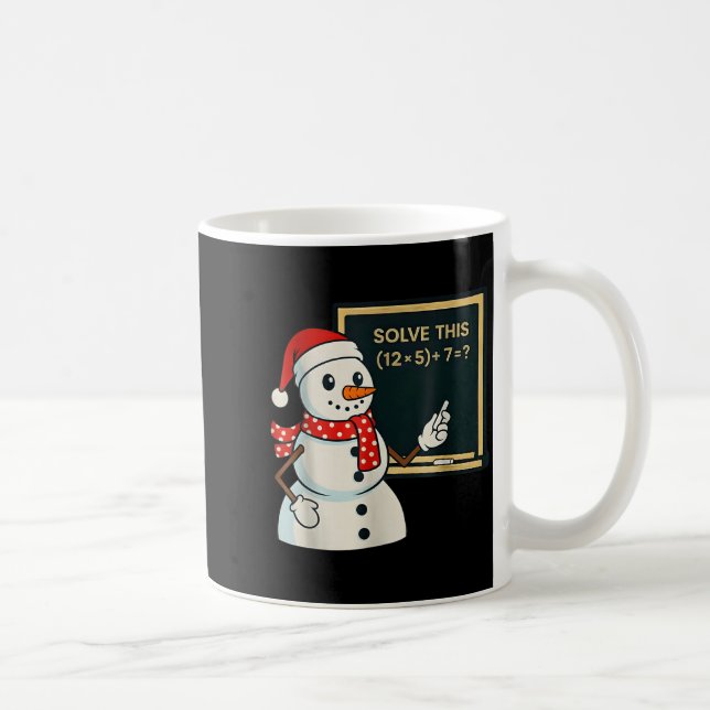 Mug Funny Math Teacher Snowman Christmas Puzzle Winter (Droite)