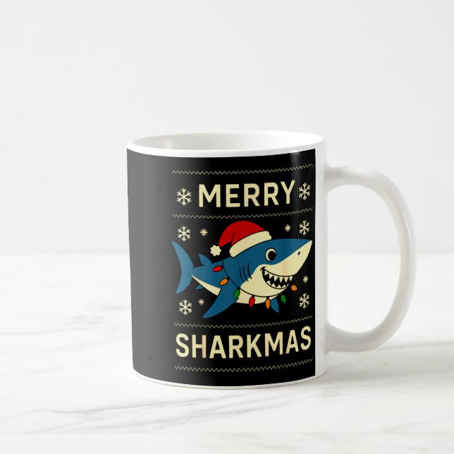Mug Funny Merry Sharkmas Christmas Shark Humor  (Droite)