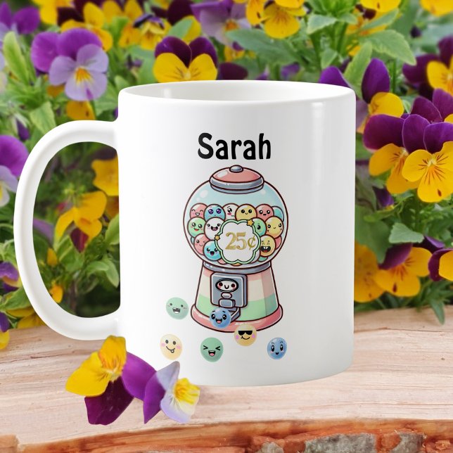 Mug Funny Mignonne machine à godeball, Nom d'enfant pe (Créateur téléchargé)