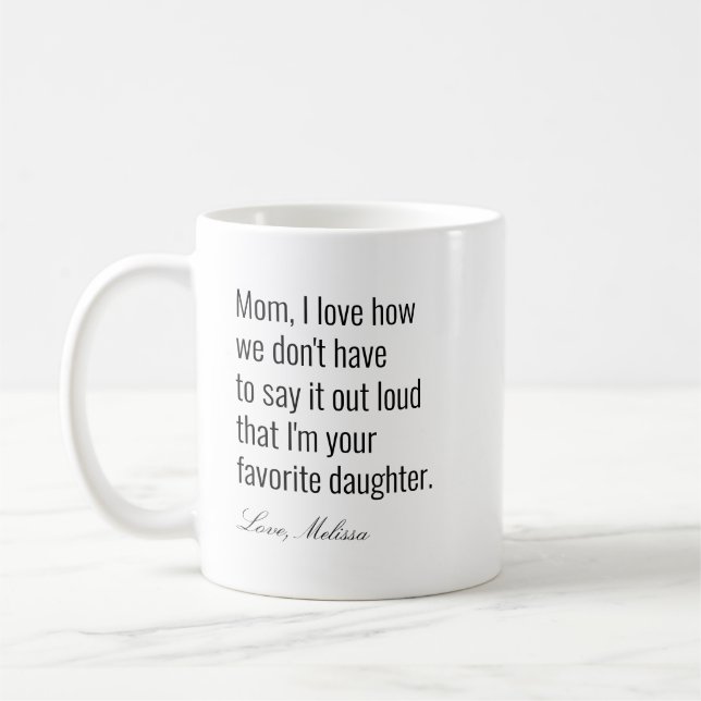 Mug Funny Mothers Day Nom personnalisé (Gauche)