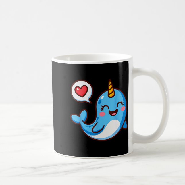 Mug Funny Narwhal Art For Men Women Kids Narwhal Lover (Droite)