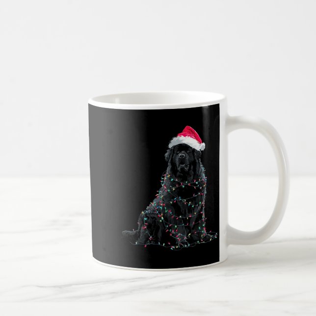 Mug Funny Newfoundland Christmas Graphic Dog Lights Lo (Droite)