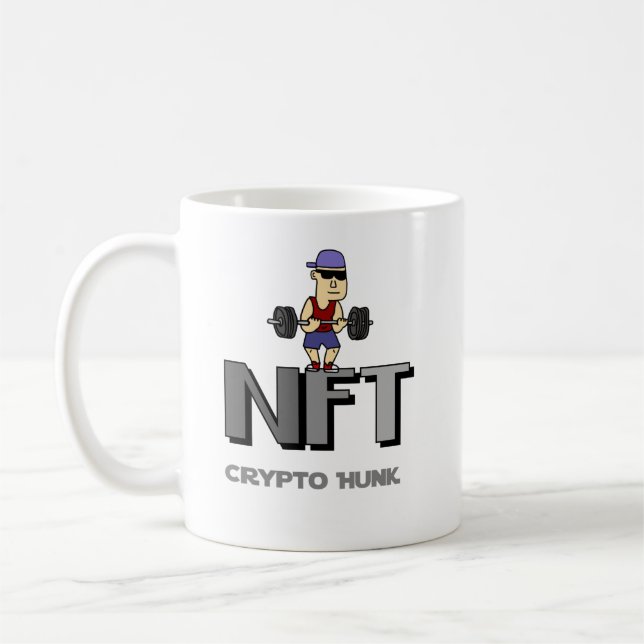 Mug Funny NFT Collector Crypto Hunk Poids Lifter Pun (Gauche)