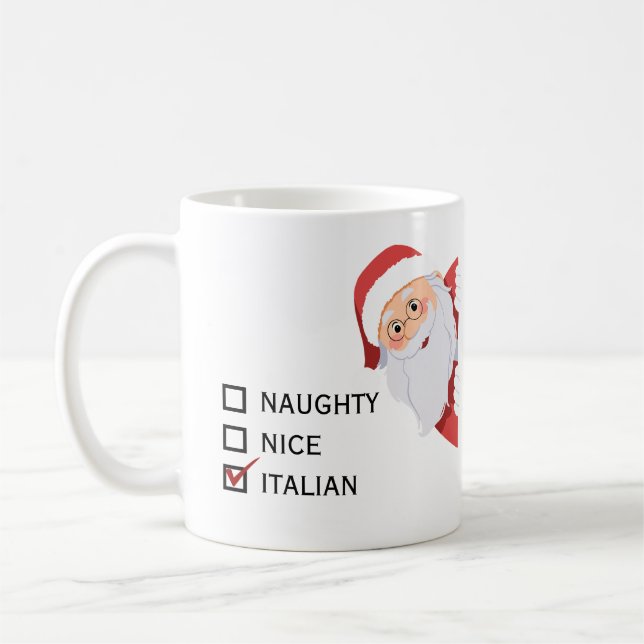 Mug Funny Noël italien personnalisable (Gauche)