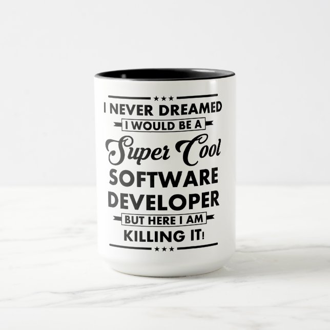 Mug Funny Occupation/Profession Super Cool Developer (Centre)