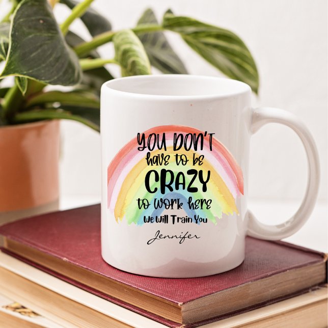 Mug Funny Office Crazy Lieu de travail personnalisé (Créateur téléchargé)