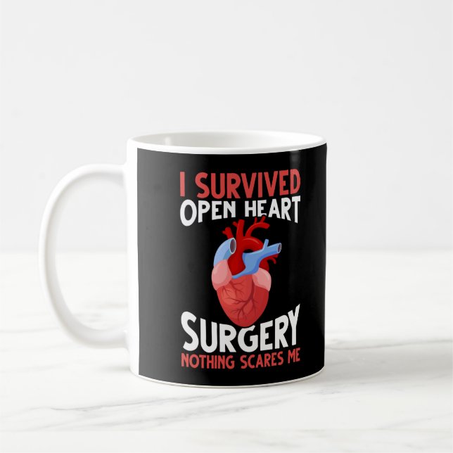 Mug Funny Open Heart Chirurgie Récupération (Gauche)