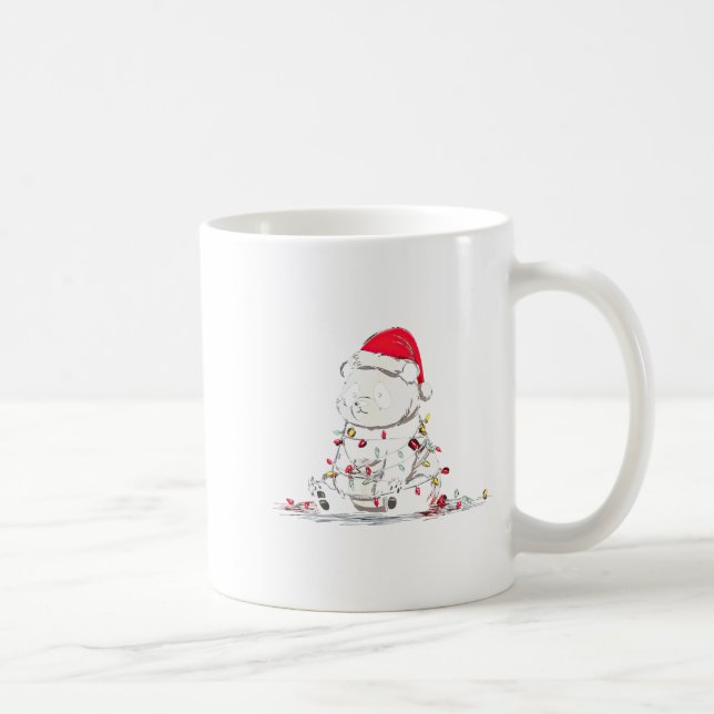 Mug Funny Panda Christmas Graphics Animal Lights Lover (Droite)