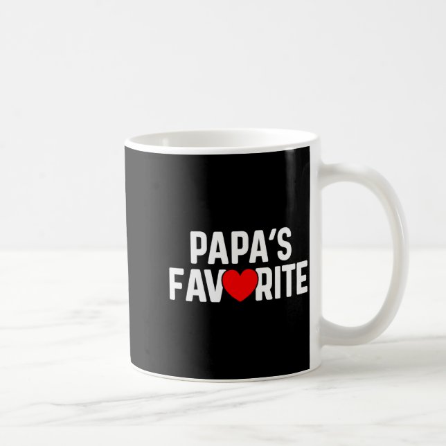 Mug Funny Papas Favorite Son Daughter I'm Papa's Favor (Droite)