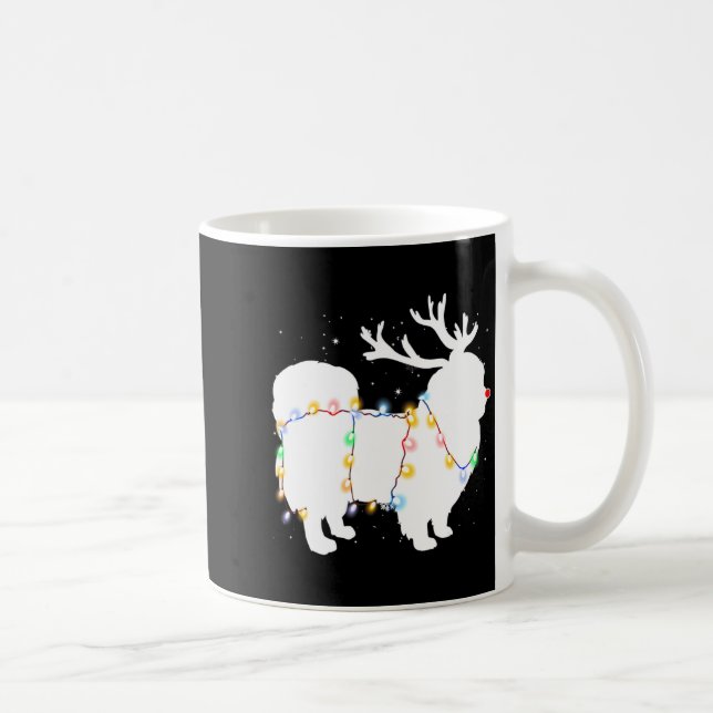 Mug Funny Pekingese Dog Tree Christmas Lights Xmas Paj (Droite)